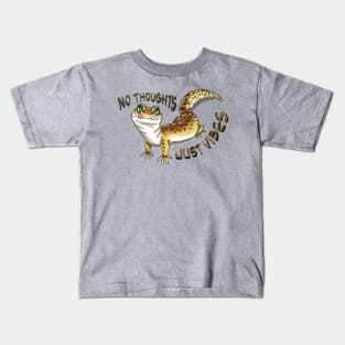 No thoughts just vibes leopard gecko Kids T-Shirt